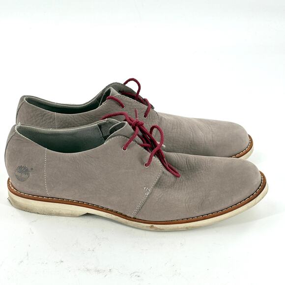 Timberland Mens Stormbuck Oxfords 12 Lace-Up Grey Nubuck Leather Shoes 5363A - Picture 3 of 8